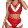 Sc7ff81fdfd3749f2aa712f322682663fp Ensemble sexy pour Noël rouge et fourrure